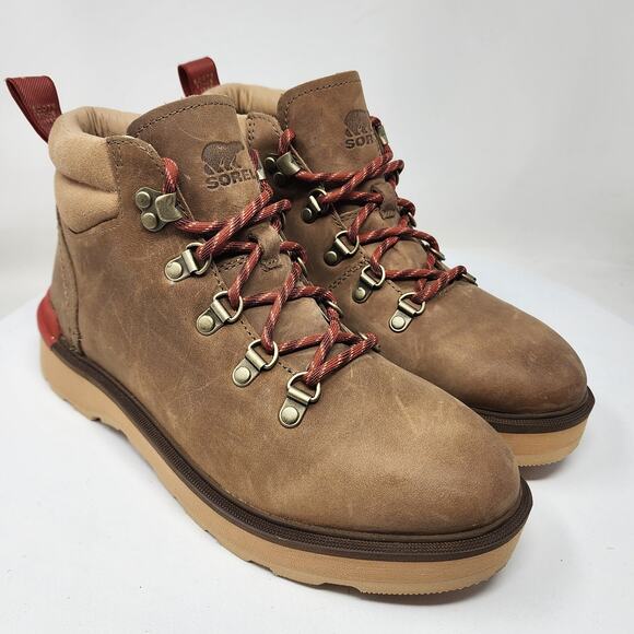 Sorel Hi-Line Hiker Boot Women 8 Umber/Tawny Buff Tan w/ Rust Laces NL4878-261 - Picture 1 of 14